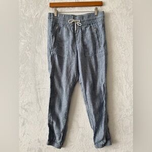 Athleta Blue Cabo Linen Jogger Pants Size 4
